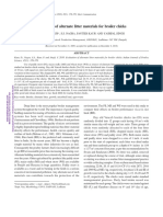 Evaluation of Alternate Litter Materials For Broiler Chicks