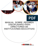 Manual Sobre Régimen Disciplinario para Directores de Instituciones Educativas PDF