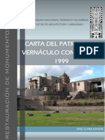 Carta Patrimonio Vernaculo Construido