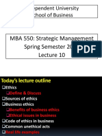 MBA 550 SM Sec 2 Lecture 10 IUB Final