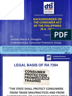 Victorio Dimagiba Consumer Act (RA 7394)