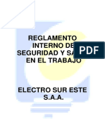 Reglamento Interno de Seguridad y Salud en El Trabajo 2017