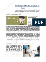 El 30 de Abril Se Celebra El Día Del Psicólogo en Perú