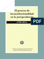 El Proceso de Inconstitucionalidad en La Jurisprudencia