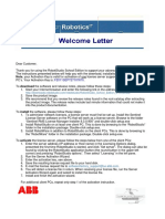 Welcome Letter - RobotStudio School Edition - 107670