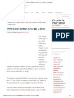 PWM Solar Battery Charger Circuit - Electronic Circuit Projects PDF