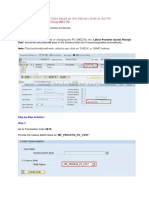 Populate The Latest GR Date Based On The Delivery Date in The PO Creation