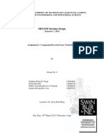 HES3350 Machine Design Semester 1 2012 Assignment 1 Compound Reverted Gear Train Design PDF