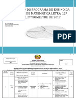 Dosificação Matemática 2 Tri Grupo A 12 Classe 2017