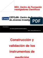 Construcción y Validación de Los Instrumentos de Medición