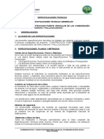 Especificaciones Tecnicas Generales Del Puente de Añaycancha y Pallccacancha