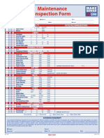 Maintenance Inspection Form: Visibility Notes/Recommendations