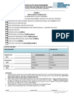 Associate Sean Engineer: Form 1: Applicant'S Checklist