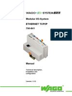 Modular I/O-System Ethernet Tcp/Ip 750-841: Technical Description, Installation and Configuration