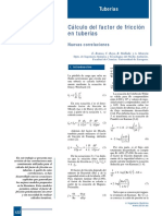 392-122 Cálculo Del Factor de Fricción en Tuberías