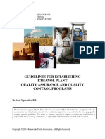 Guidelines For Establishing Ethanol Plant Quality Assurance and Quality Control