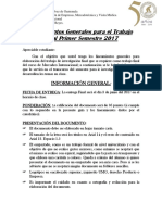 Lineamientos Generales Trabajo Final Mercadeo Internacional