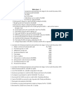 2 Journal Entries and Ledger Work Sheet