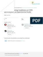 Effect of Operating Conditions On CSTR Performance: An Experimental Study