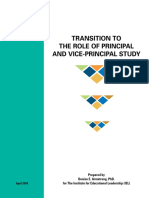 Transition To The Role of Principal and Vice-Principal Study