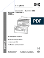 Description of Option H6 (Serial Communication - Cummins GCS)