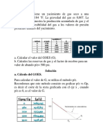 Ejercicio Ecuacion de Balance de Materiales para Yacimientos