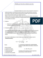 Pérdida Por Fricción en Tubería Recta (HL)