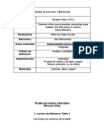 Prueba de Lectura y Escritura Ricardo Olea