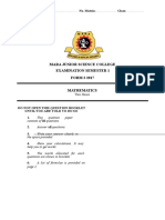 Mara Junior Science College Examination Semester 1 FORM 3 2017