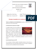 Ciudadania Principio de Igualdad en La Constitución Del Ecuador