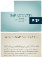 Sap Activate: K.Sathya 9884248115