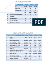 Indian Diesel Specification: SL - No. Characteristics Bs Ii Bs Iii Bs Iv