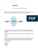 Introduction To Production and Operations Management