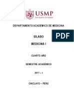 Silabo de Medicina I - 2017 Usmp Final