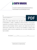 Autorização para Utilização Compartilhada de Energia Elétrica e Instalação de Equipamento em Propriedade Privada