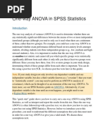 One-Way ANOVA in SPSS Statistics: Ancova