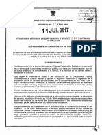 Decreto 1177 Del 11 de Julio de 2017 Modificacion Semana Receso Estudiantil PDF