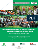 Fichas de Identificación de Especies Forestales Maderables de La Zona de Tingo Maria 2014 PDF