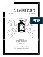 The Lantern: Fall, 2007 Vol. 9, No. 1