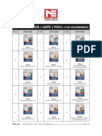 Ese + Gate + Psu'S: Check List For: Civil Engineering