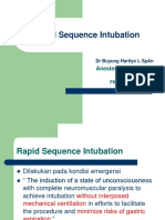 Rapid Sequence Intubation: Anestesiologi - Terapi Intensif