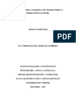 Paralelo Entre La Semiótica de Charles Pierce y Ferdinand de Saussure