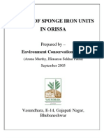 Status of Sponge Iron Units in Orissa