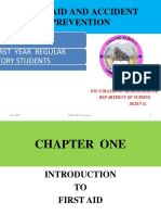 First Aid and Accident Prevention: For First Year Regular Labratory Students