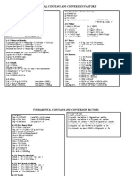 Fundamental Constans and Conversion Factors: 2 2 2 C M F 2 M F 2