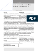 Family Doctors and Health Promotion - Do We Practice What We Preach - Malta Medical Journal 2006