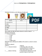 Identify The Kind of Mixtures As To Homogeneous or Heterogeneous Mixture