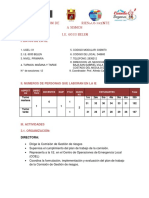 Plan de Seguridad en Caso de Sismo de La Ie 6033