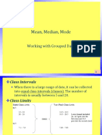 Mean, Median and Mode Grouped Data