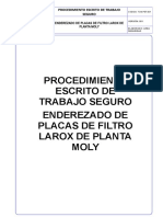 1 - Pet - Enderezado de Placas de Filtro Larox de Planta Moly